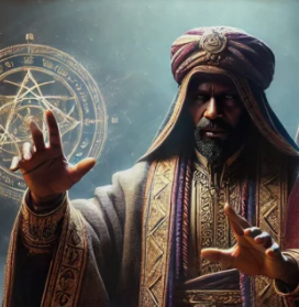 Maestro realizando ritual espiritual